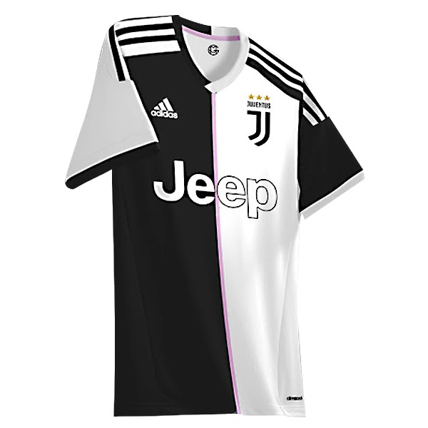 Tailandia Camiseta Juventus 1ª 19 20 Blanco Negro